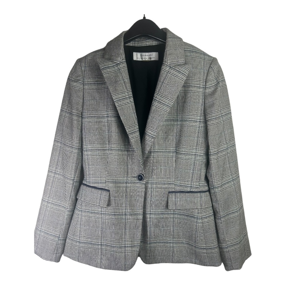 Tahari Arthur S. Levine Open Front Fitted Blazer Size 2 Beautiful Condition G223